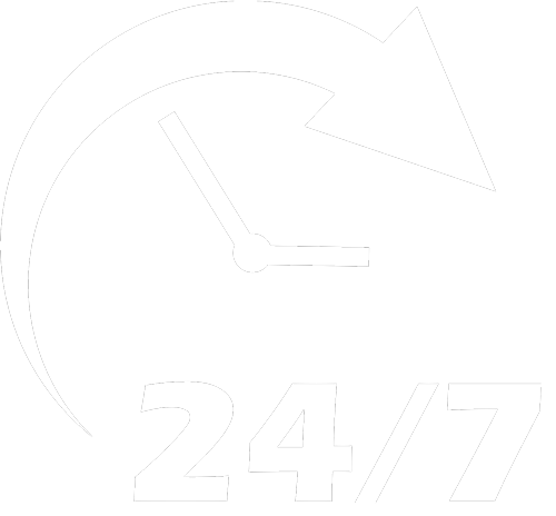 Wir haben rund um die Uhr geöffnet. 24 Stunden täglich, 7 Tage die Woche.